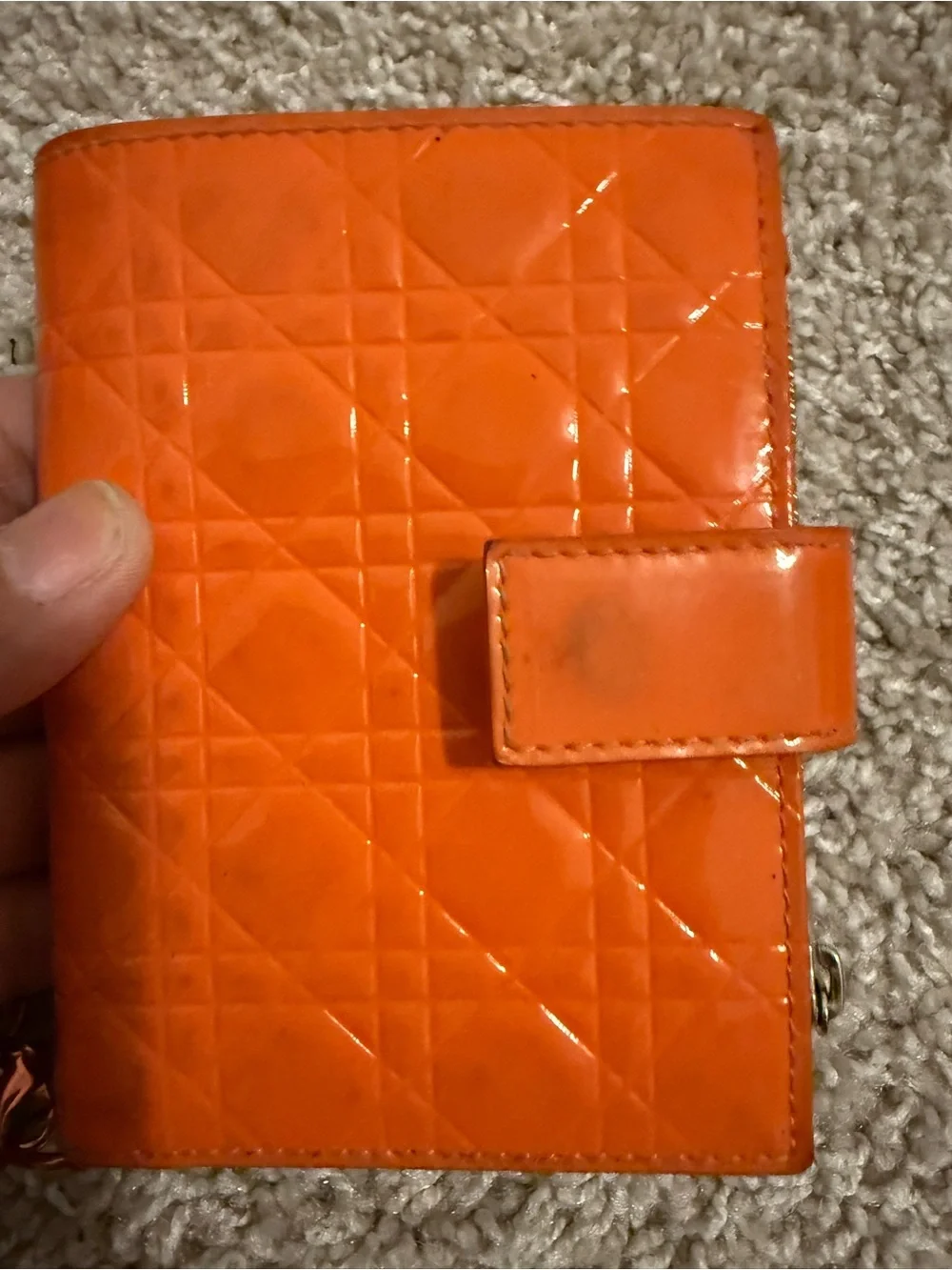 Dior Quilted Wallet with Keychain